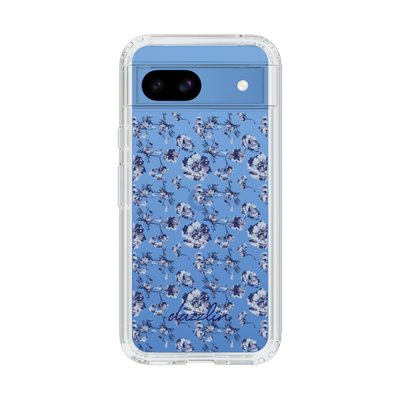Slim Protection Case［ dazzlin - BlueFlower - Clear ］