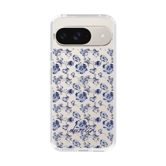 Slim Protection Case［ dazzlin - BlueFlower - Clear ］