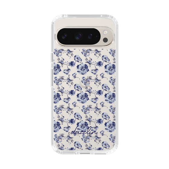 Slim Protection Case［ dazzlin - BlueFlower - Clear ］