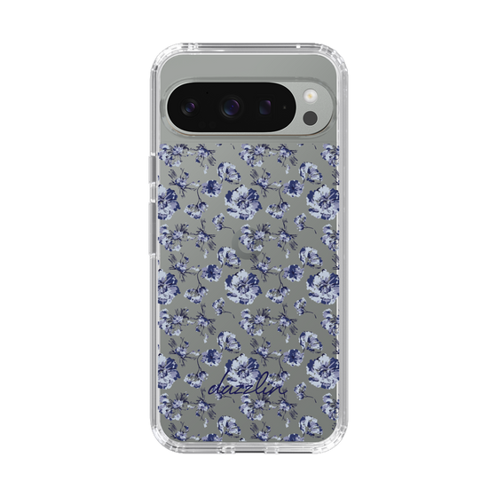 Slim Protection Case［ dazzlin - BlueFlower - Clear ］