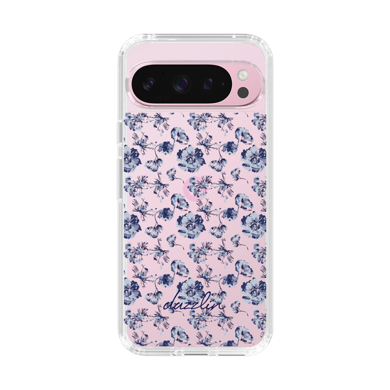 Slim Protection Case［ dazzlin - BlueFlower - Clear ］