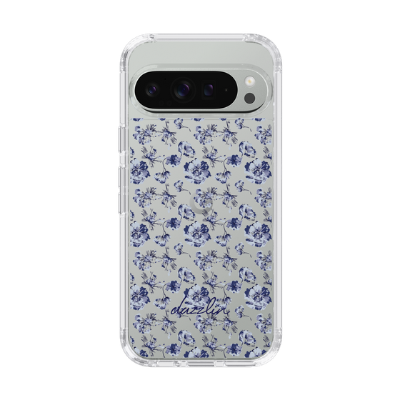 Slim Protection Case［ dazzlin - BlueFlower - Clear ］