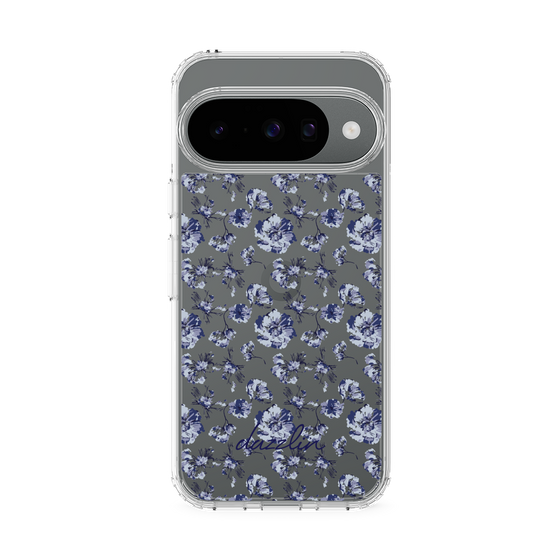 Slim Protection Case［ dazzlin - BlueFlower - Clear ］