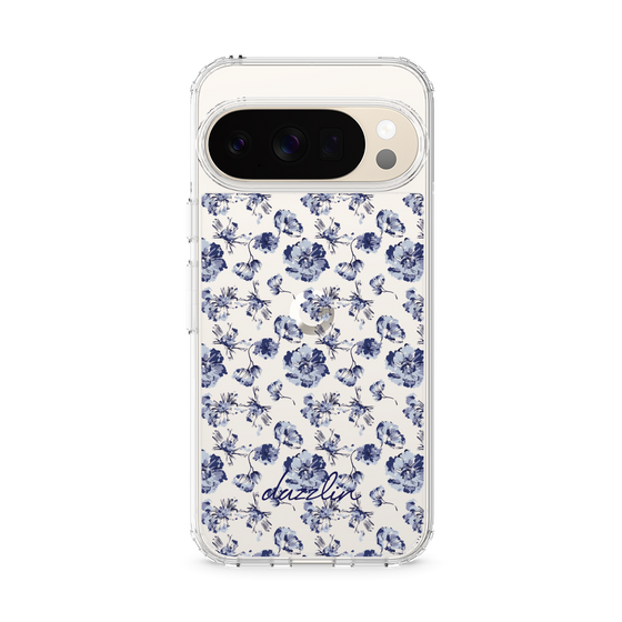 Slim Protection Case［ dazzlin - BlueFlower - Clear ］