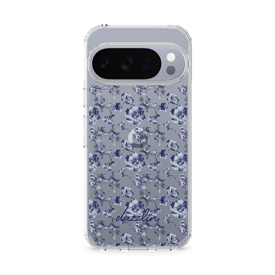 Slim Protection Case［ dazzlin - BlueFlower - Clear ］