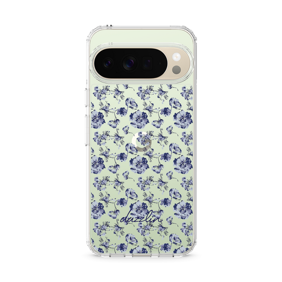 Slim Protection Case［ dazzlin - BlueFlower - Clear ］