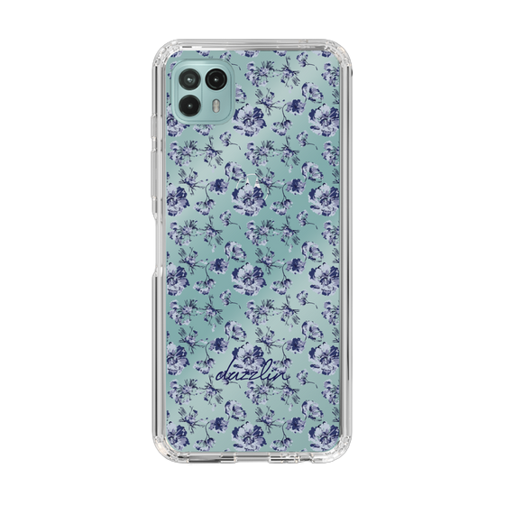 Slim Protection Case［ dazzlin - BlueFlower - Clear ］