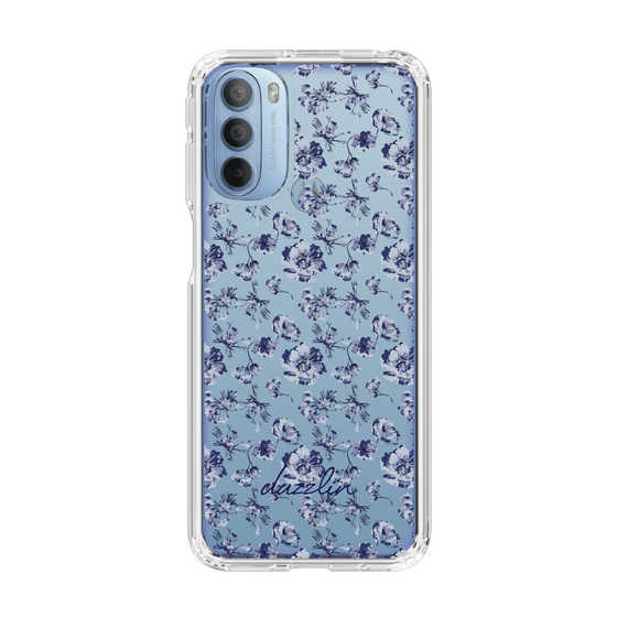 Slim Protection Case［ dazzlin - BlueFlower - Clear ］