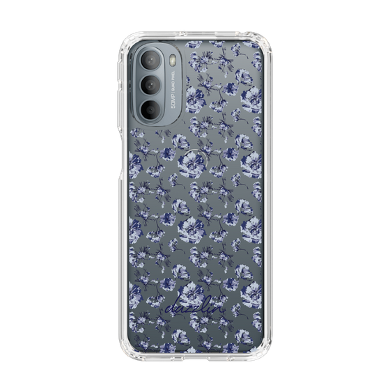 Slim Protection Case［ dazzlin - BlueFlower - Clear ］