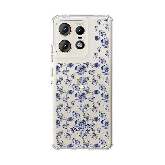 Slim Protection Case［ dazzlin - BlueFlower - Clear ］