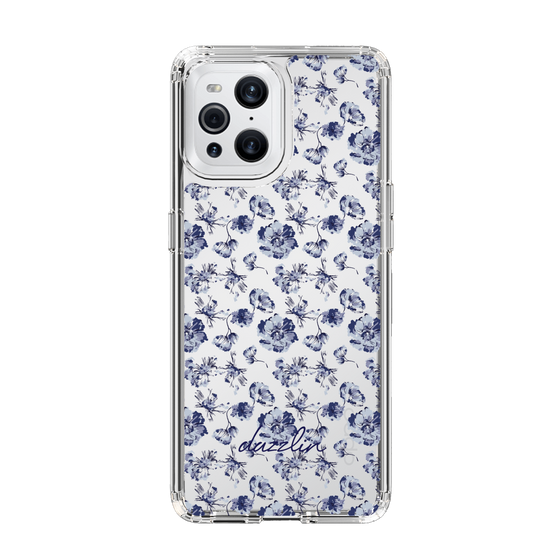 Slim Protection Case［ dazzlin - BlueFlower - Clear ］