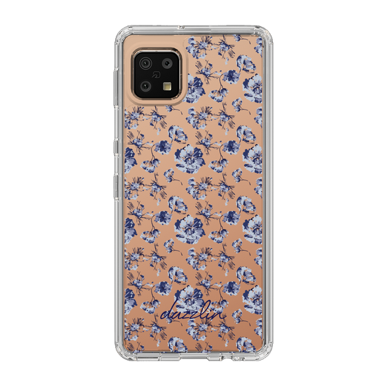 Slim Protection Case［ dazzlin - BlueFlower - Clear ］