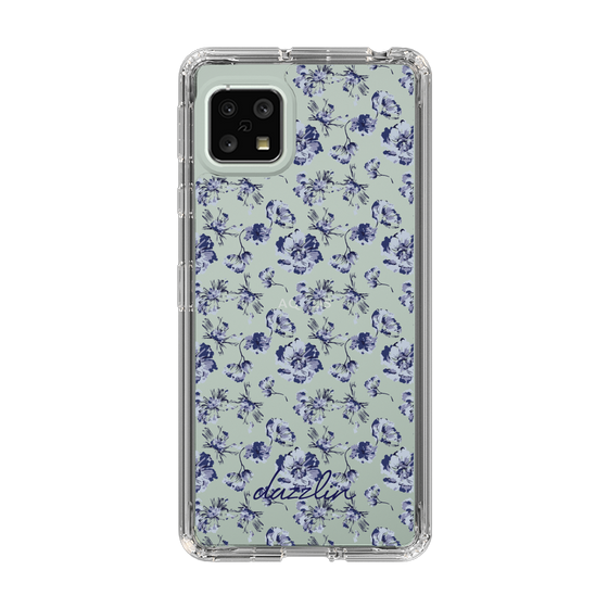 Slim Protection Case［ dazzlin - BlueFlower - Clear ］