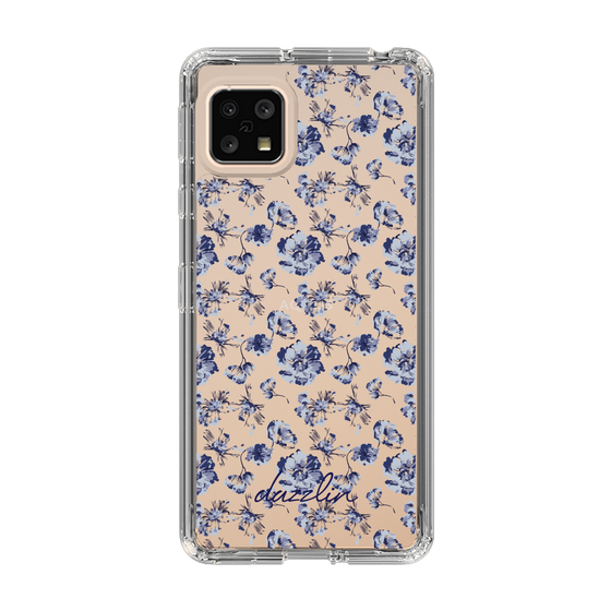 Slim Protection Case［ dazzlin - BlueFlower - Clear ］