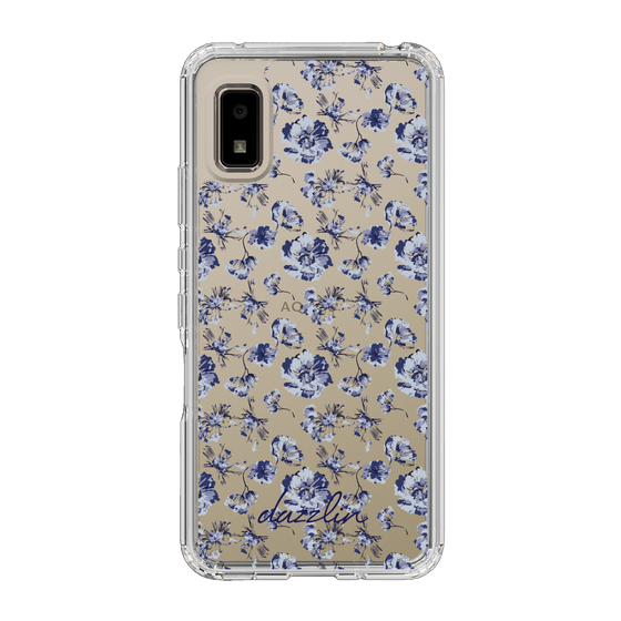 Slim Protection Case［ dazzlin - BlueFlower - Clear ］
