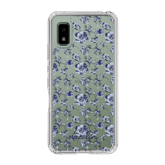 Slim Protection Case［ dazzlin - BlueFlower - Clear ］