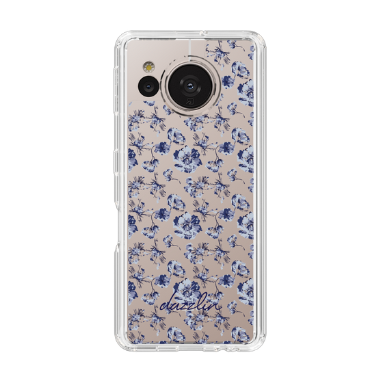 Slim Protection Case［ dazzlin - BlueFlower - Clear ］