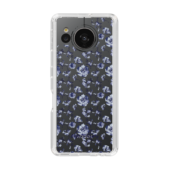 Slim Protection Case［ dazzlin - BlueFlower - Clear ］