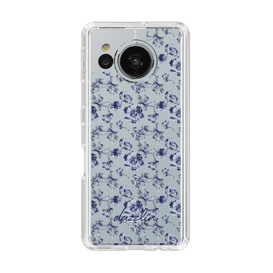 Slim Protection Case［ dazzlin - BlueFlower - Clear ］