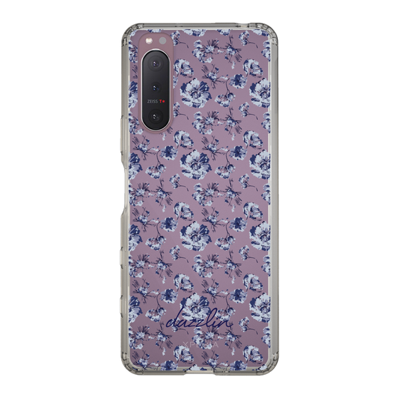 Slim Protection Case［ dazzlin - BlueFlower - Clear ］