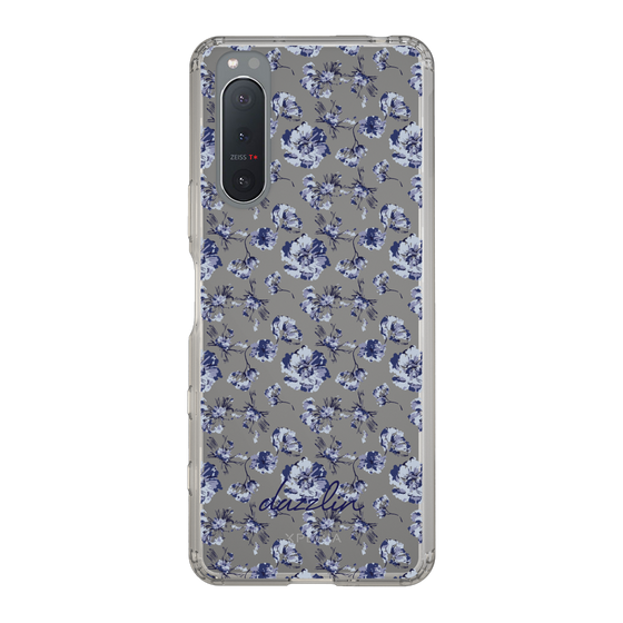 Slim Protection Case［ dazzlin - BlueFlower - Clear ］