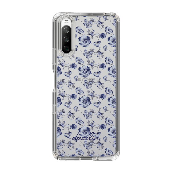 Slim Protection Case［ dazzlin - BlueFlower - Clear ］
