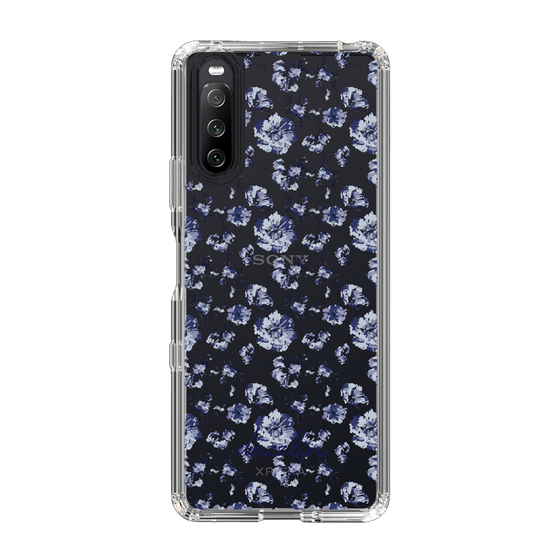 Slim Protection Case［ dazzlin - BlueFlower - Clear ］