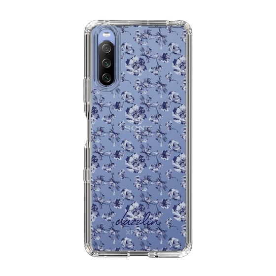 Slim Protection Case［ dazzlin - BlueFlower - Clear ］