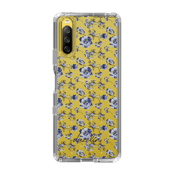 Slim Protection Case［ dazzlin - BlueFlower - Clear ］