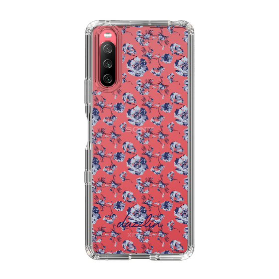 Slim Protection Case［ dazzlin - BlueFlower - Clear ］