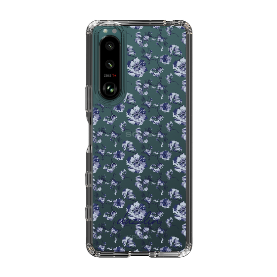 Slim Protection Case［ dazzlin - BlueFlower - Clear ］