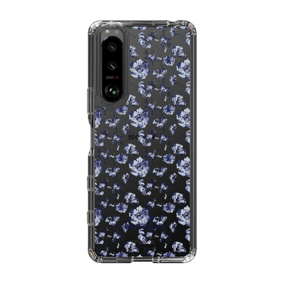 Slim Protection Case［ dazzlin - BlueFlower - Clear ］