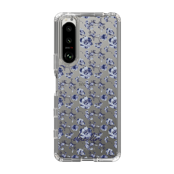 Slim Protection Case［ dazzlin - BlueFlower - Clear ］