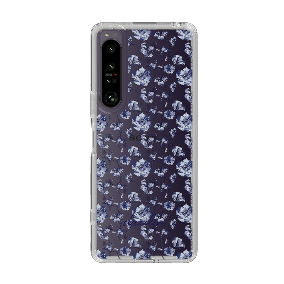Slim Protection Case［ dazzlin - BlueFlower - Clear ］