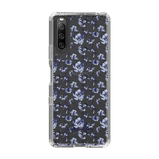 Slim Protection Case［ dazzlin - BlueFlower - Clear ］