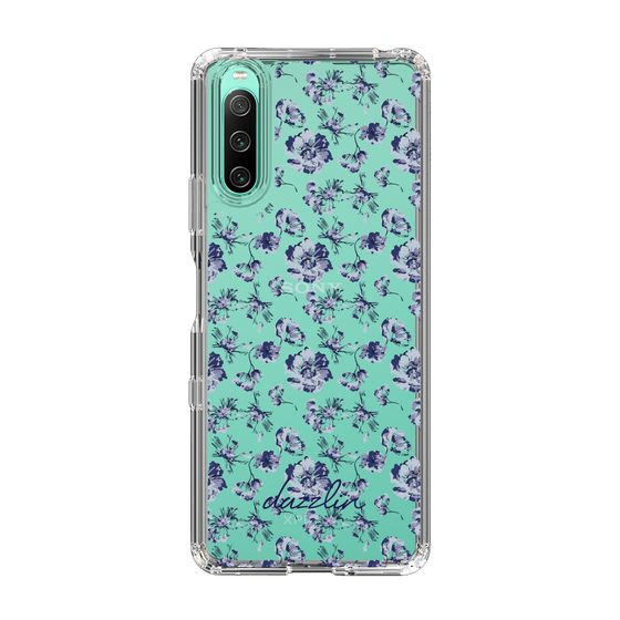 Slim Protection Case［ dazzlin - BlueFlower - Clear ］
