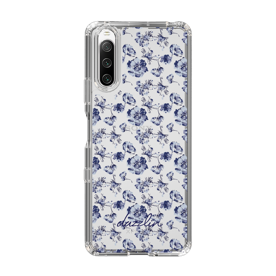 Slim Protection Case［ dazzlin - BlueFlower - Clear ］