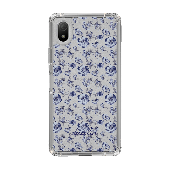 Slim Protection Case［ dazzlin - BlueFlower - Clear ］