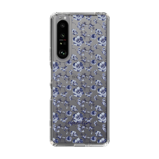 Slim Protection Case［ dazzlin - BlueFlower - Clear ］
