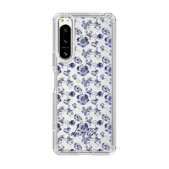 Slim Protection Case［ dazzlin - BlueFlower - Clear ］