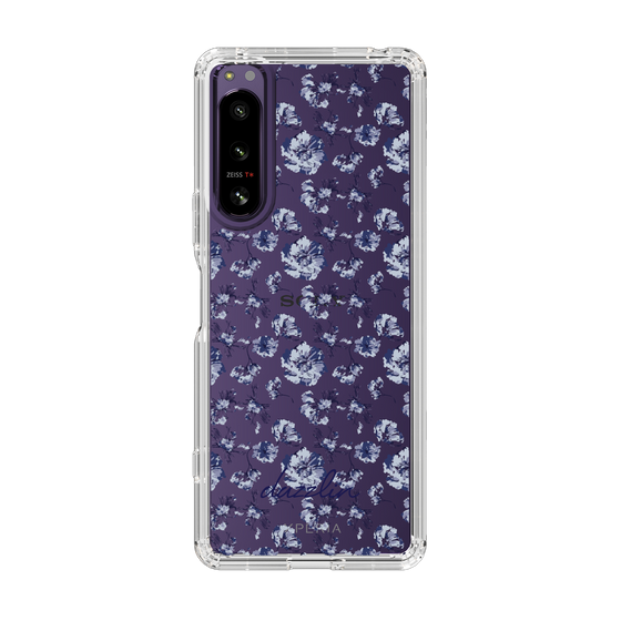 Slim Protection Case［ dazzlin - BlueFlower - Clear ］