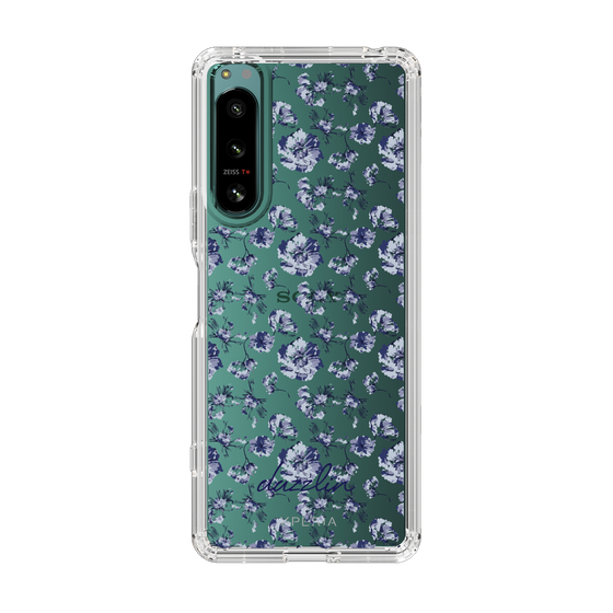 Slim Protection Case［ dazzlin - BlueFlower - Clear ］