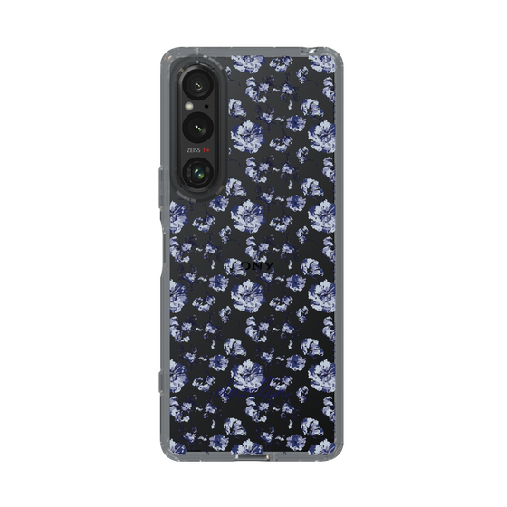 Slim Protection Case［ dazzlin - BlueFlower - Clear ］