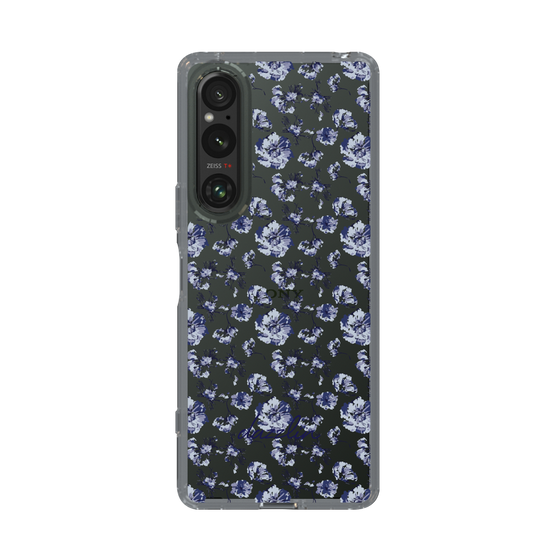 Slim Protection Case［ dazzlin - BlueFlower - Clear ］