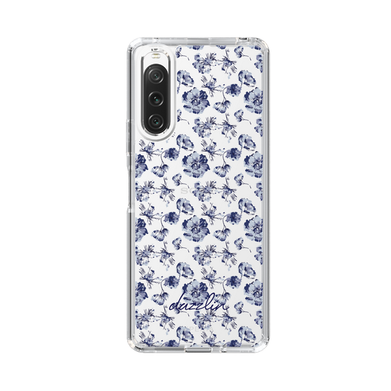 Slim Protection Case［ dazzlin - BlueFlower - Clear ］