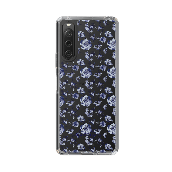 Slim Protection Case［ dazzlin - BlueFlower - Clear ］