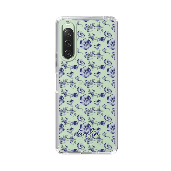 Slim Protection Case［ dazzlin - BlueFlower - Clear ］