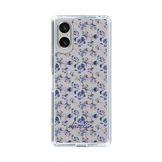 Slim Protection Case［ dazzlin - BlueFlower - Clear ］