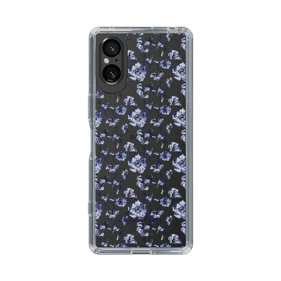 Slim Protection Case［ dazzlin - BlueFlower - Clear ］