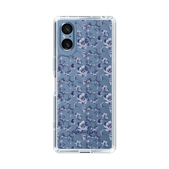 Slim Protection Case［ dazzlin - BlueFlower - Clear ］
